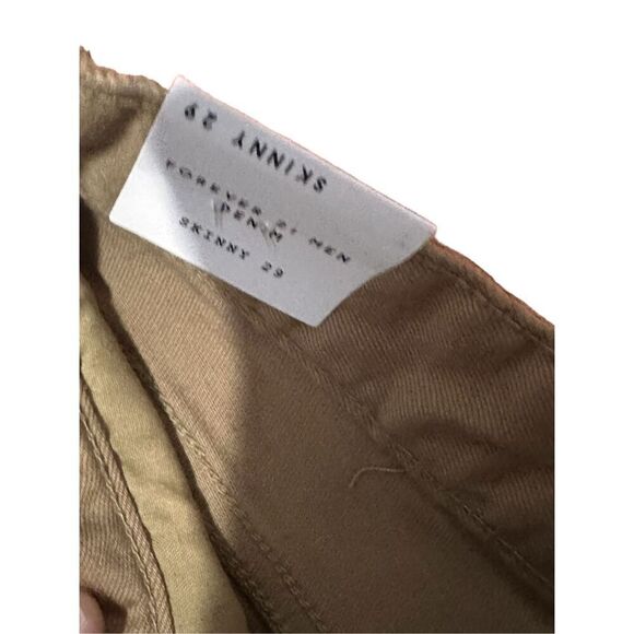 NEW WITH TAGS MEN FOREVER 21 Men denim’s skinny khaki Mens 29 tan - Picture 6 of 9